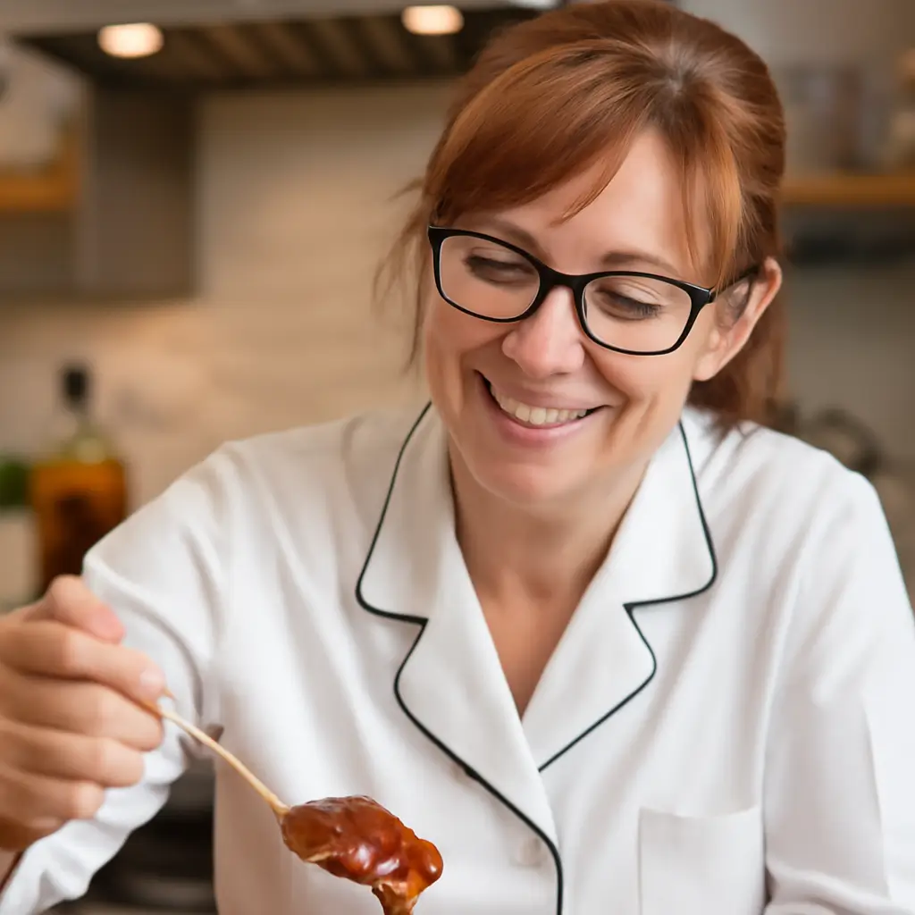 Chef Luna serving Tex Mex Paste HelloFresh with tacos in a modern kitchen