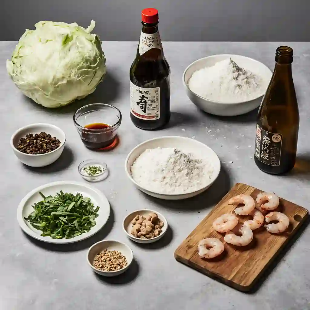“Japanese Monjaro Recipe Free ingredients neatly arranged on kitchen counter”