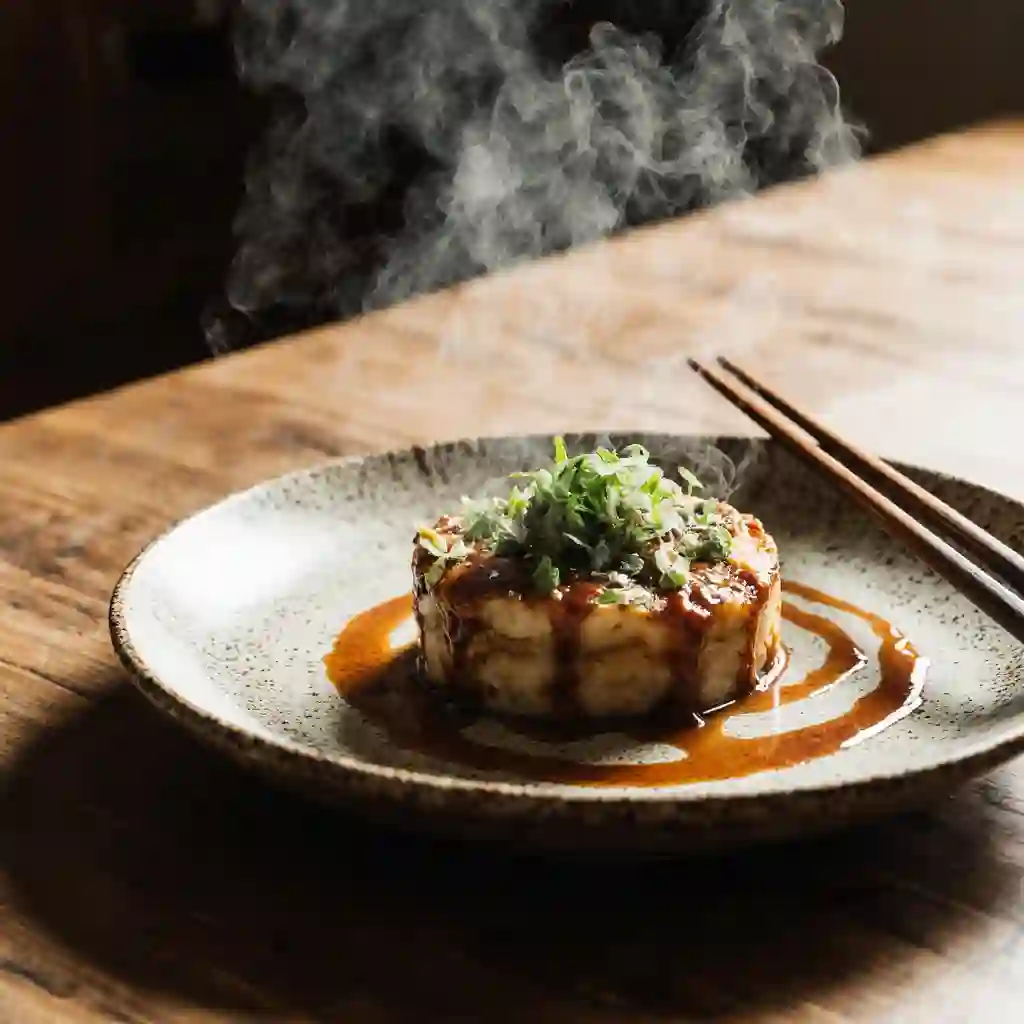 “Plated Japanese Mounjaro Recipe Free with toppings on rustic table”