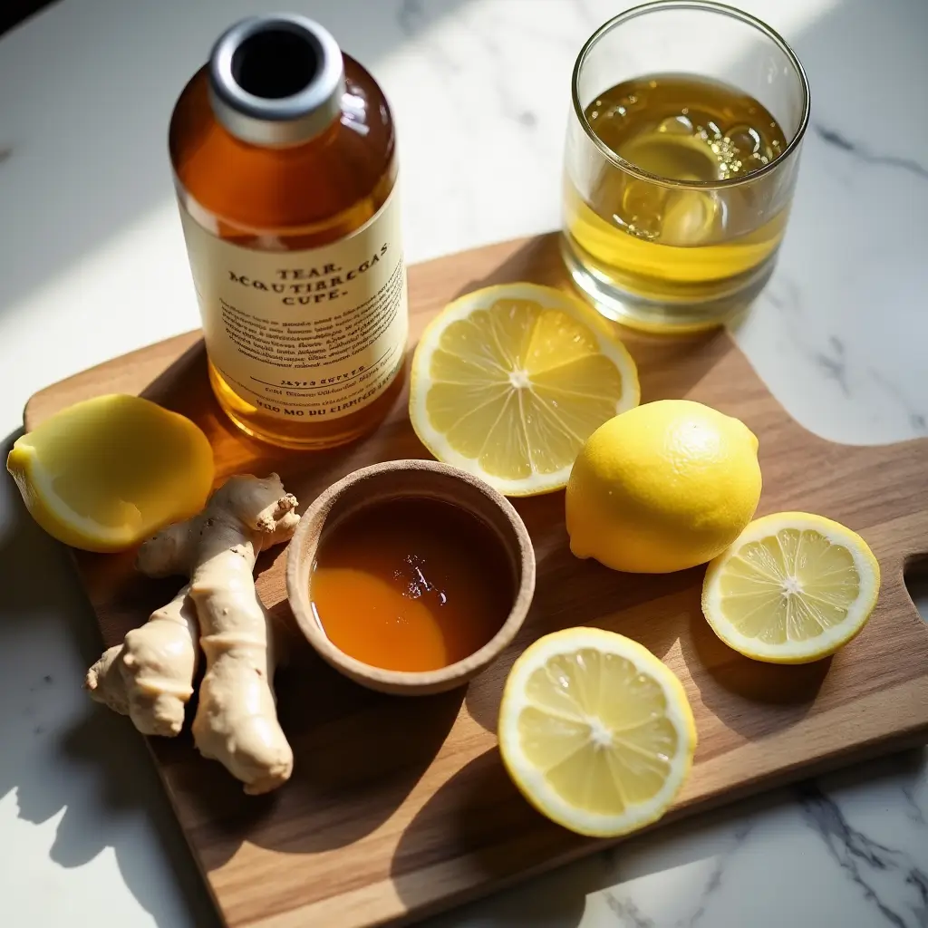 Chilled apple cider vinegar drink with lemon and honey – natural mounjaro recipe with 4 ingredients