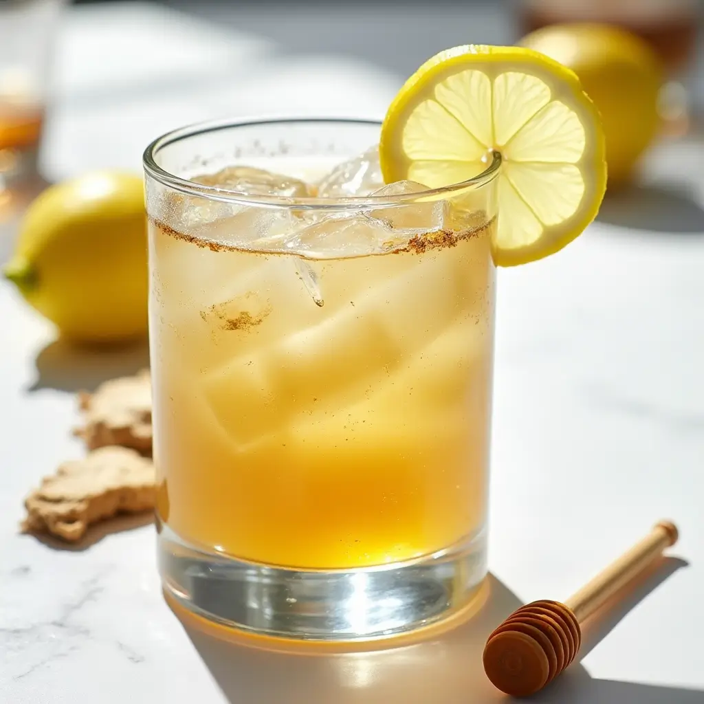 Natural ingredients including lemon, honey, ginger, and ACV – natural mounjaro recipe with 4 ingredients