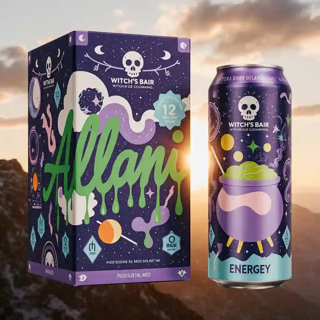 serving Alani Energy Drink with ice and lemon in kitchen