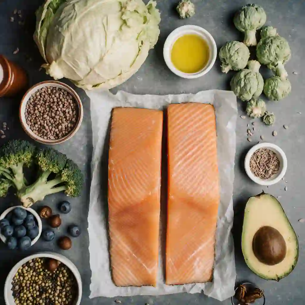 Bariatric seed recipe ingredients including chia, flax, hemp, and pumpkin seeds with cinnamon, honey, and mint