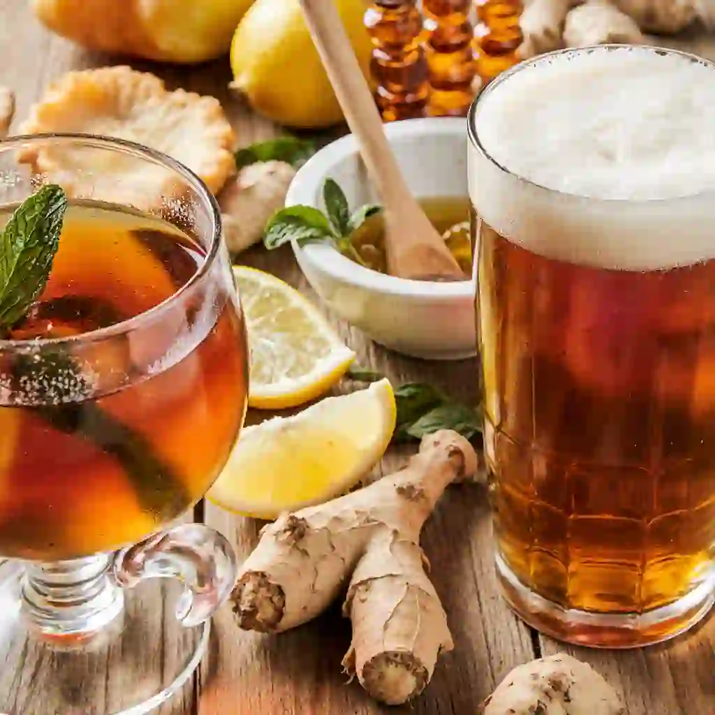 serving Natural Mounjaro Drink Recipe in a cozy kitchen with healthy snacks.