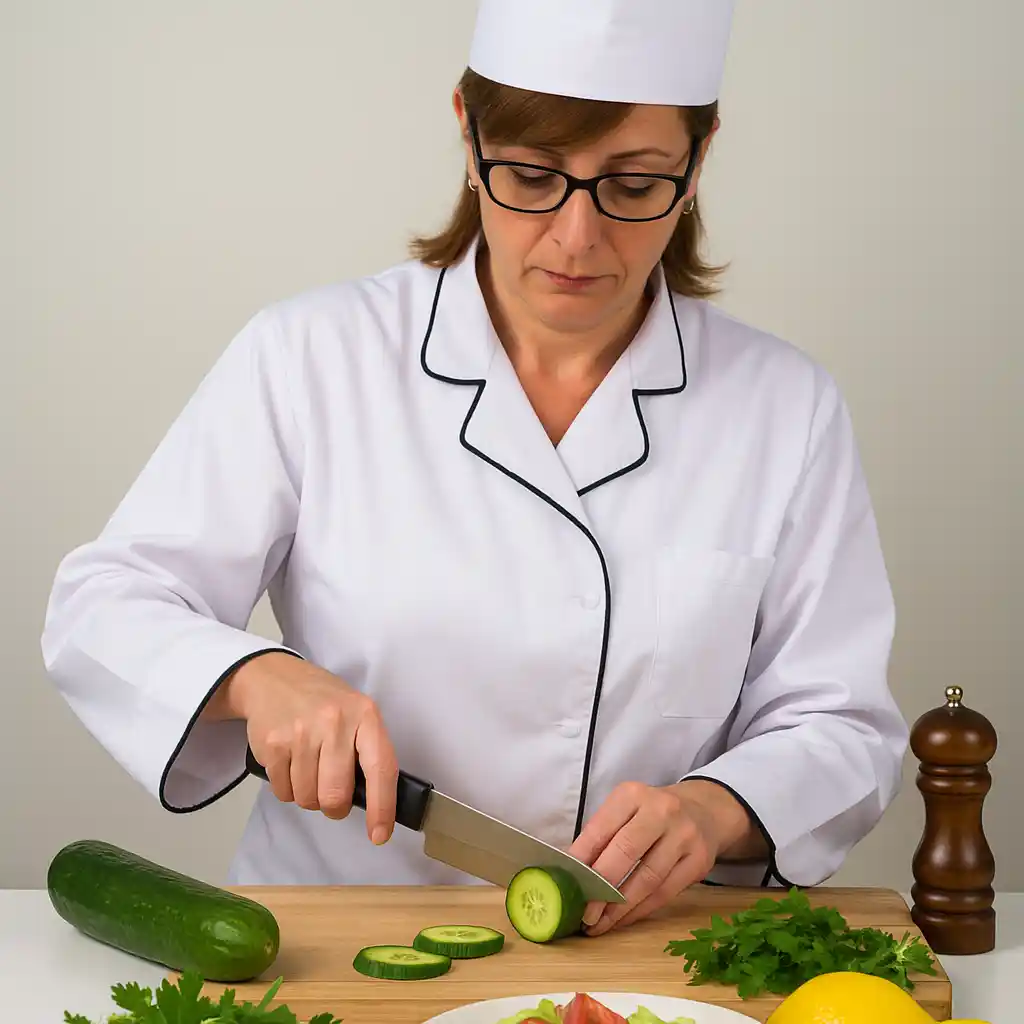 Chef Luna preparing the Brazilian Mounjaro drink with fresh ingredients