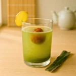 Japanese Mounjaro detox drink with matcha, ginger, and umeboshi