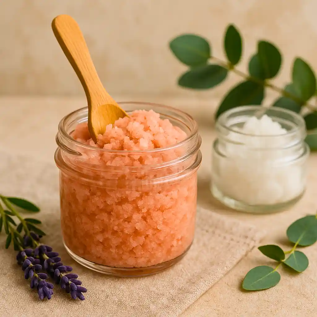 DIY Pink Himalayan Salt Scrub for Glowing Skin