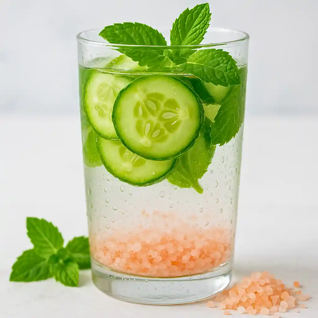 pink himalayan salt recipe for weight loss and Himalayan Pink Salt Detox Water with Cucumber and Mint