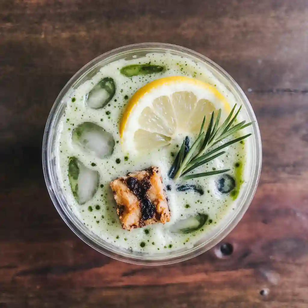 Japanese Mounjaro Recipe Reviews – A creamy cup of Japanese Mounjaro with Japanese milk bread slices on a rustic wooden table