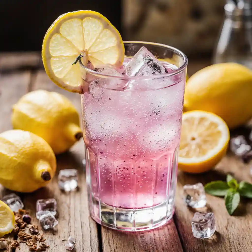 Barislend Pink Salt Trick recipe with pink Himalayan salt water, fresh lemon slices, and salt spoon in a bright kitchen