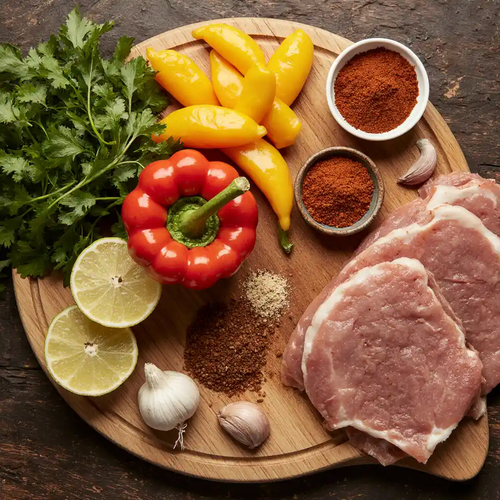 Ingredients for WonderKing-Inspired Fajitas: Fresh vegetables, spices, and protein