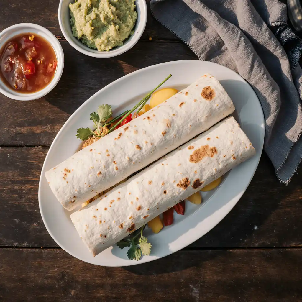 Plated simple chicken fajita recipe enjoyed by family in a home kitchen
