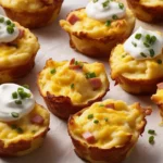 Crispy cheesy mashed potato puffs served with dipping sauce.