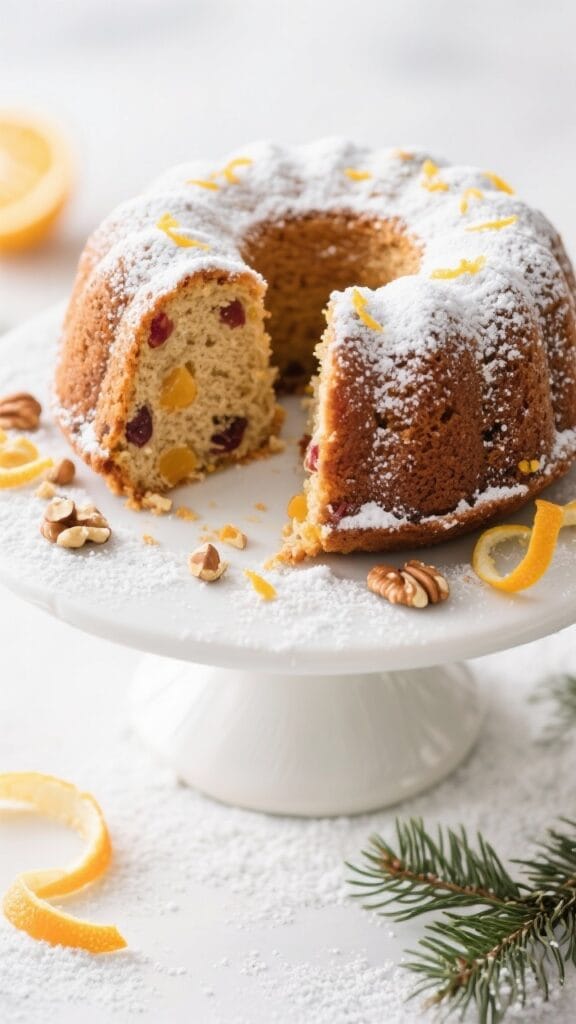 Healthy Christmas Fruit Bundt Cake