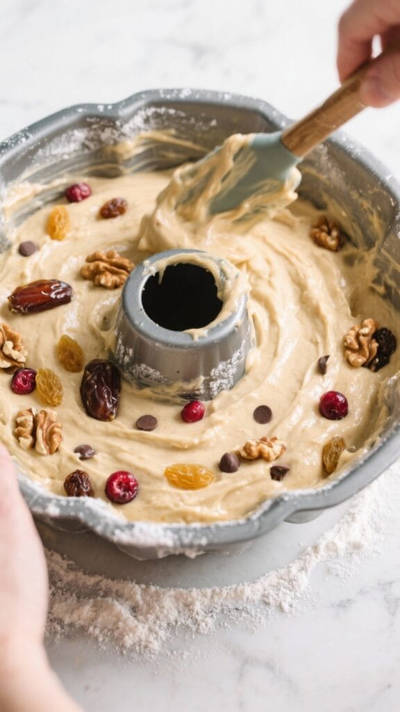 Healthy Christmas Fruit Bundt Cake