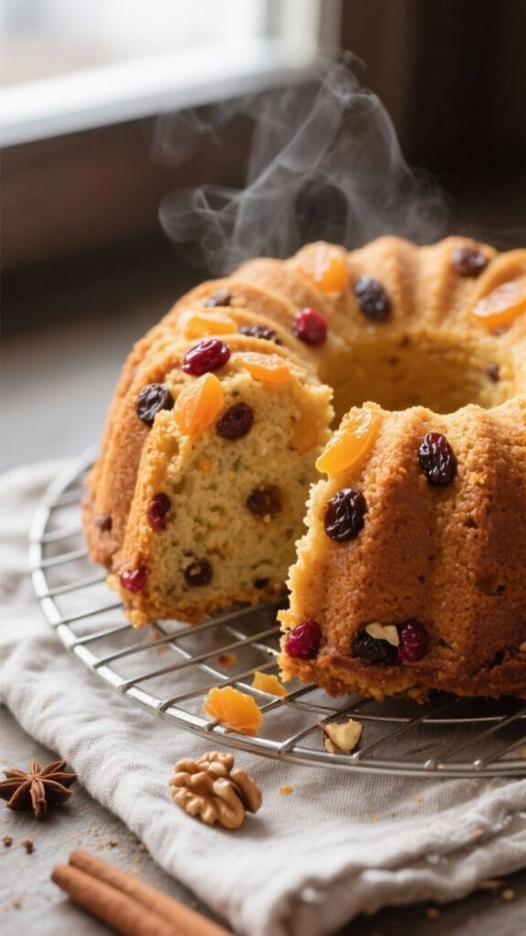 Healthy Christmas Fruit Bundt Cake
