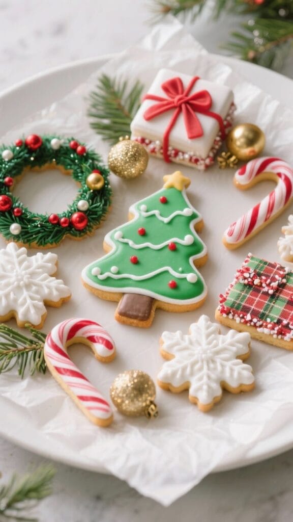 Royal icing Christmas cookies