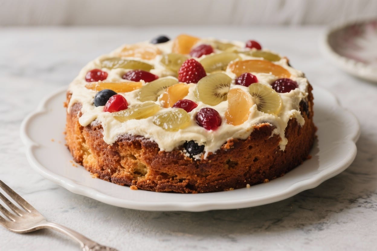 Old-fashioned German fruit cake
