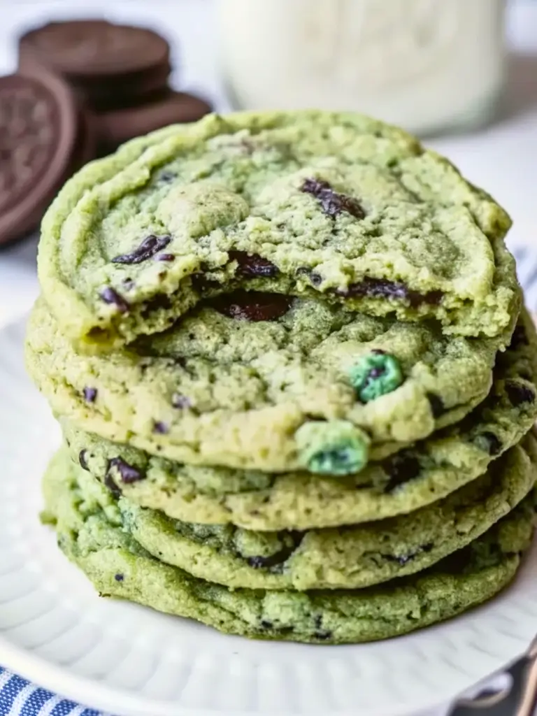 Oreo Shamrock Shake Cookies