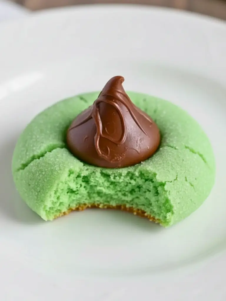 Mint Chocolate Kiss Blossom Cookies