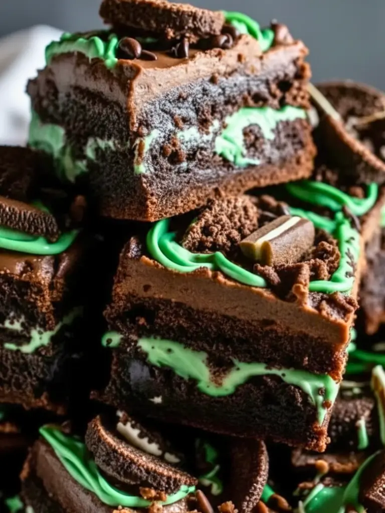The Ultimate Loaded Mint Brownies
