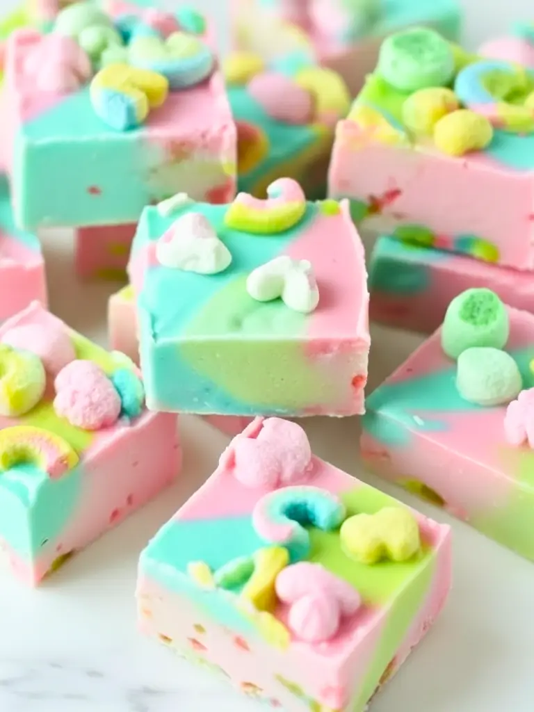 EASY LUCKY CHARMS FUDGE