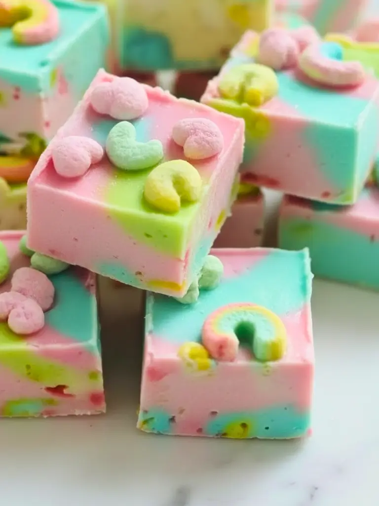 EASY LUCKY CHARMS FUDGE