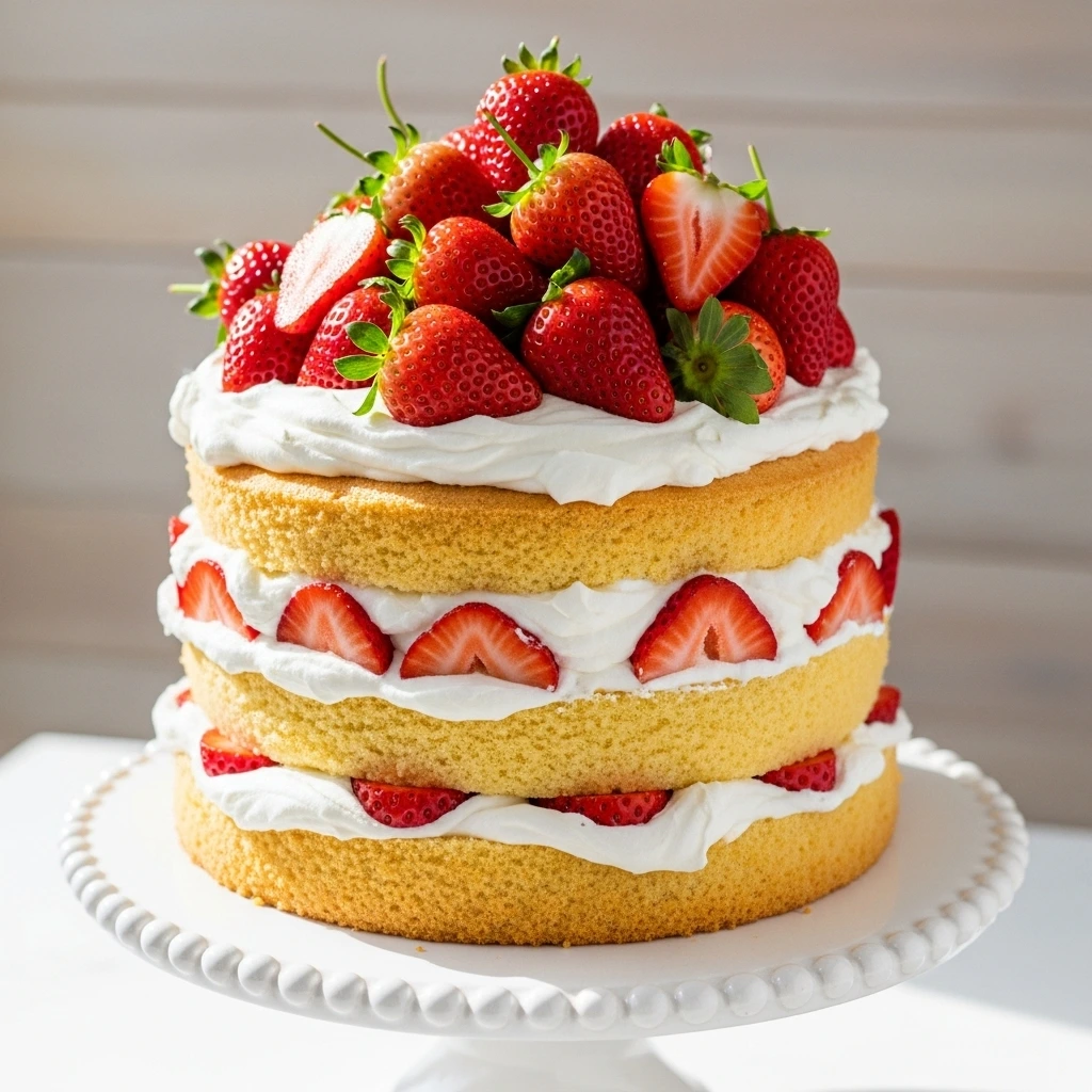 The Best Strawberry Shortcake Cake