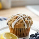 Blueberry Lemon Poppy Seed Sourdough Muffins