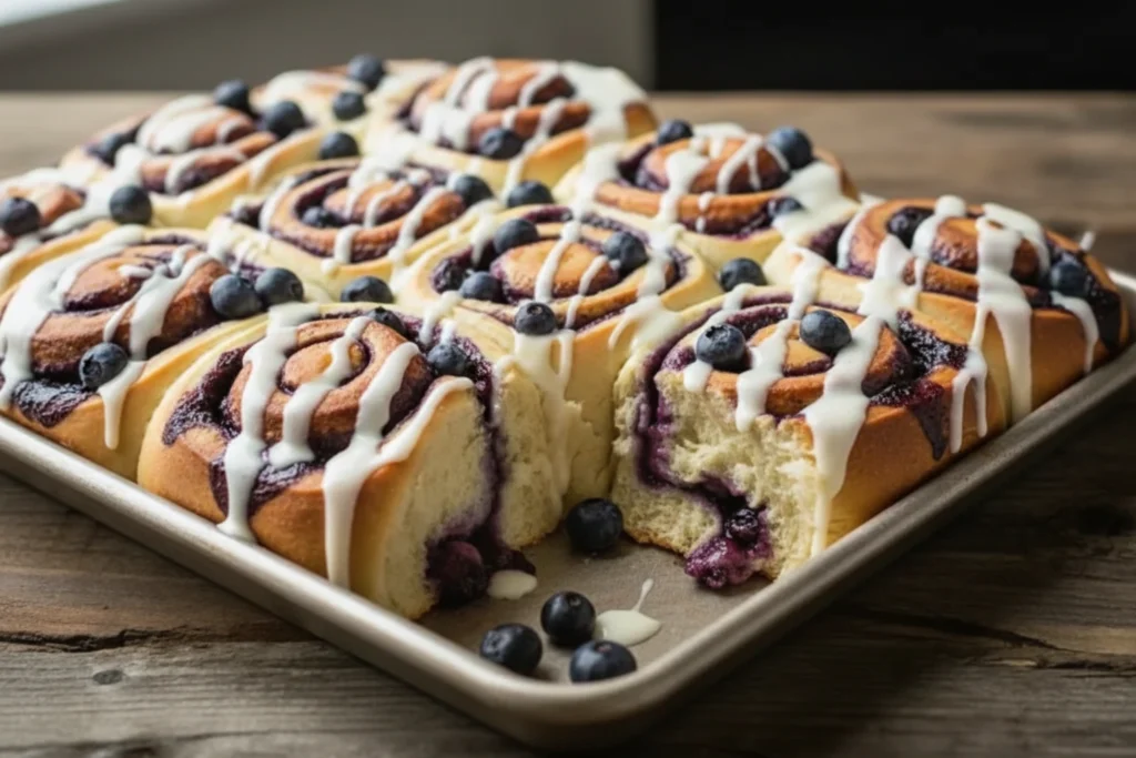 Sourdough Blueberry Sweet Rolls