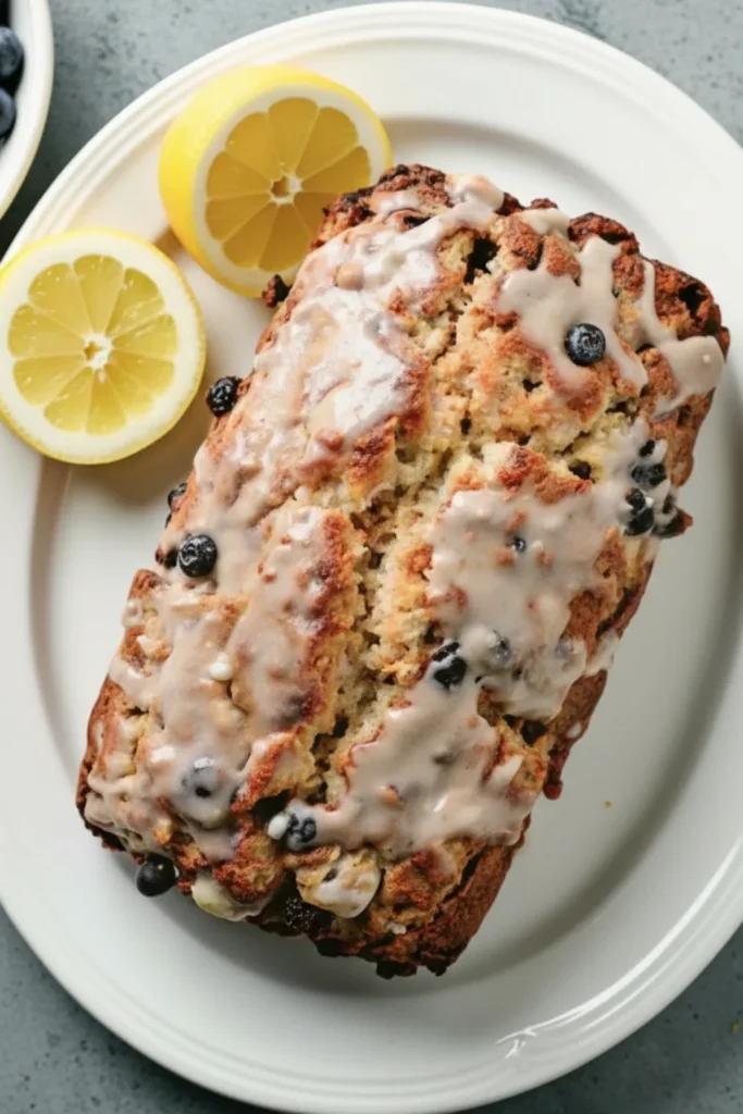 The Best Sourdough Discard Lemon Blueberry Quick Bread