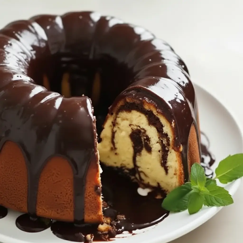 Marbled Brownie Cheesecake Bundt