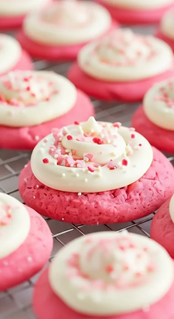 Best Copycat Crumbl Pink Velvet Cookies