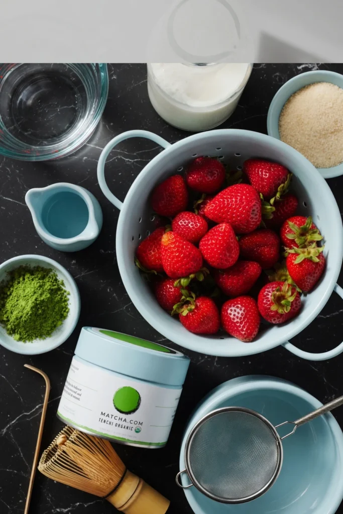 Iced Strawberry Matcha Latte is a refreshing, layered drink you can easily make at home. Get the barista-secret recipe for the perfect sweet matcha blend!