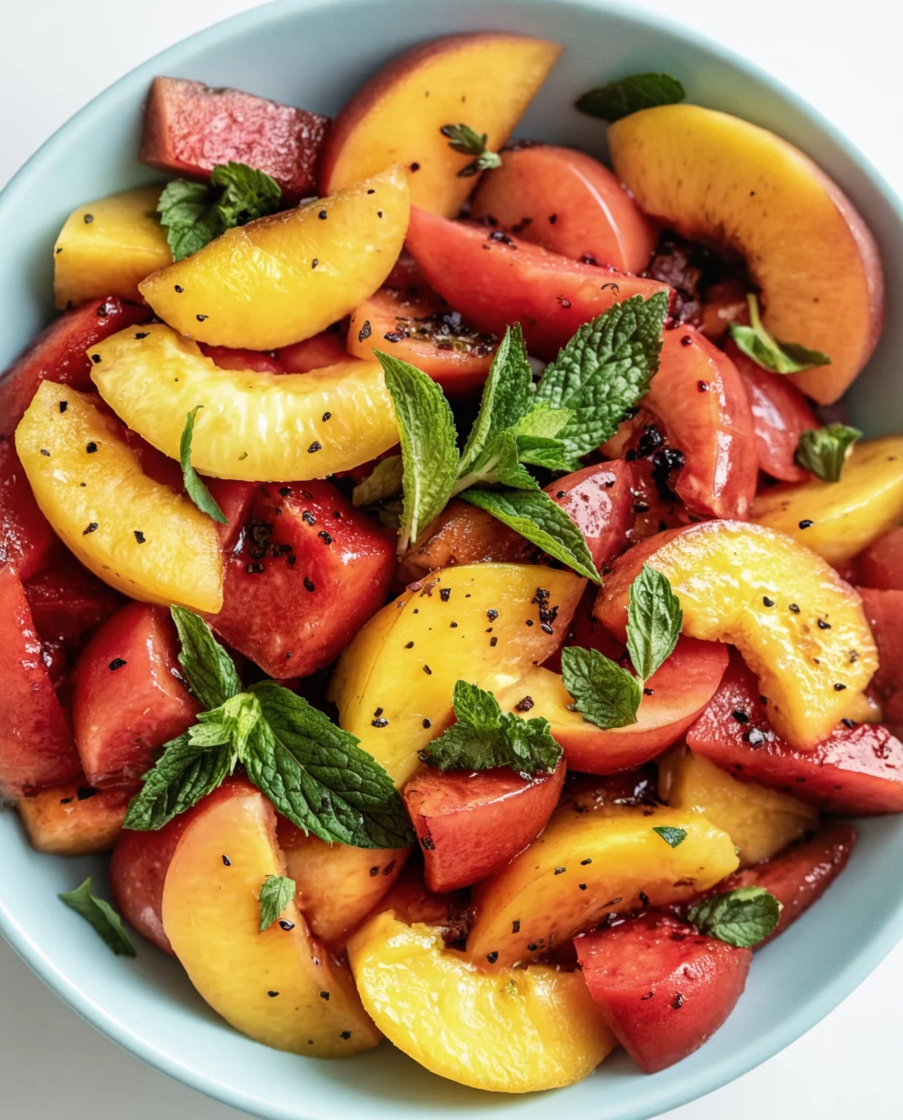 Elevate your summer menu with this peach watermelon salad with feta. Discover the chef-tested mint-lime vinaigrette that perfectly balances sweet and savory.
