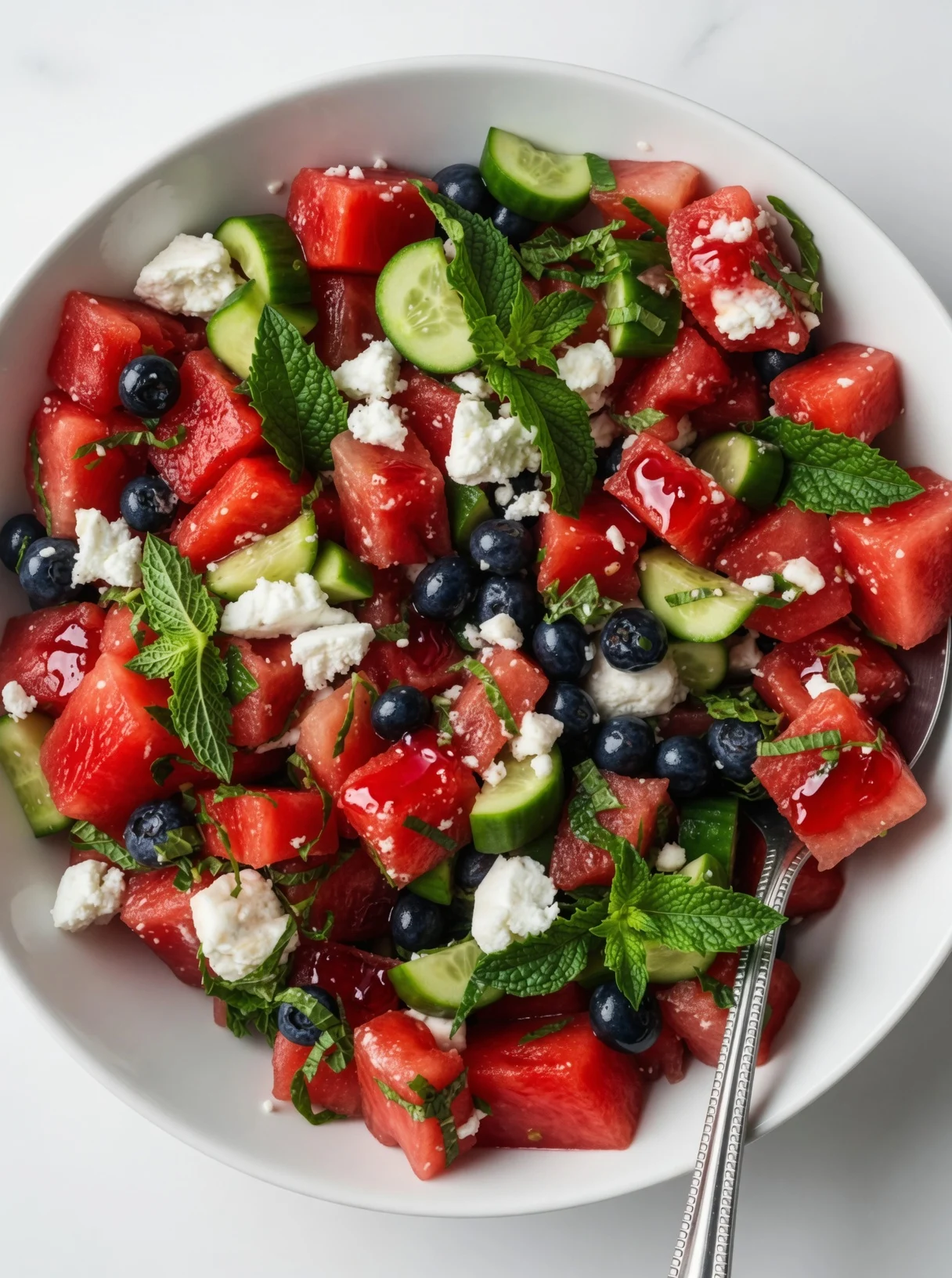 Watermelon cucumber feta salad is the refreshing summer side dish you need. Master this sweet and savory recipe with our expert lime vinaigrette dressing.