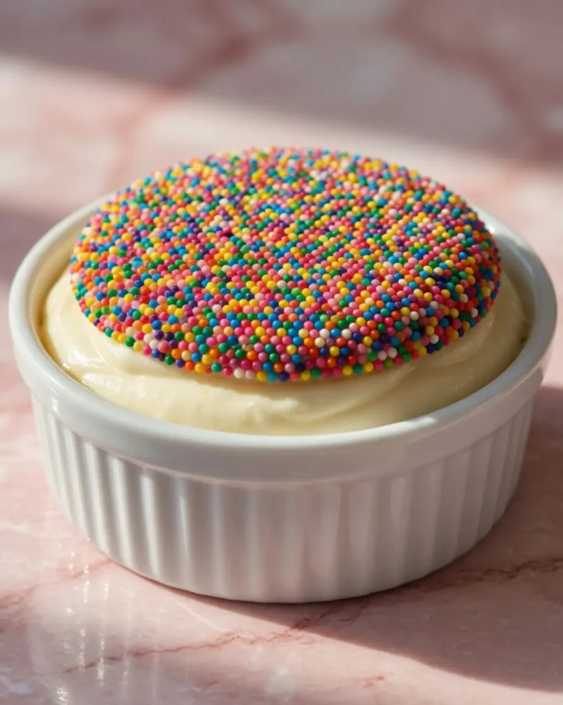 Ramekin Homemade Dot Cakes with Nonpareils