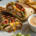 Plated Applebee's Chicken Fajita Rollup