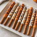 Halloween Pretzel Rods: finished dish ready to serve.