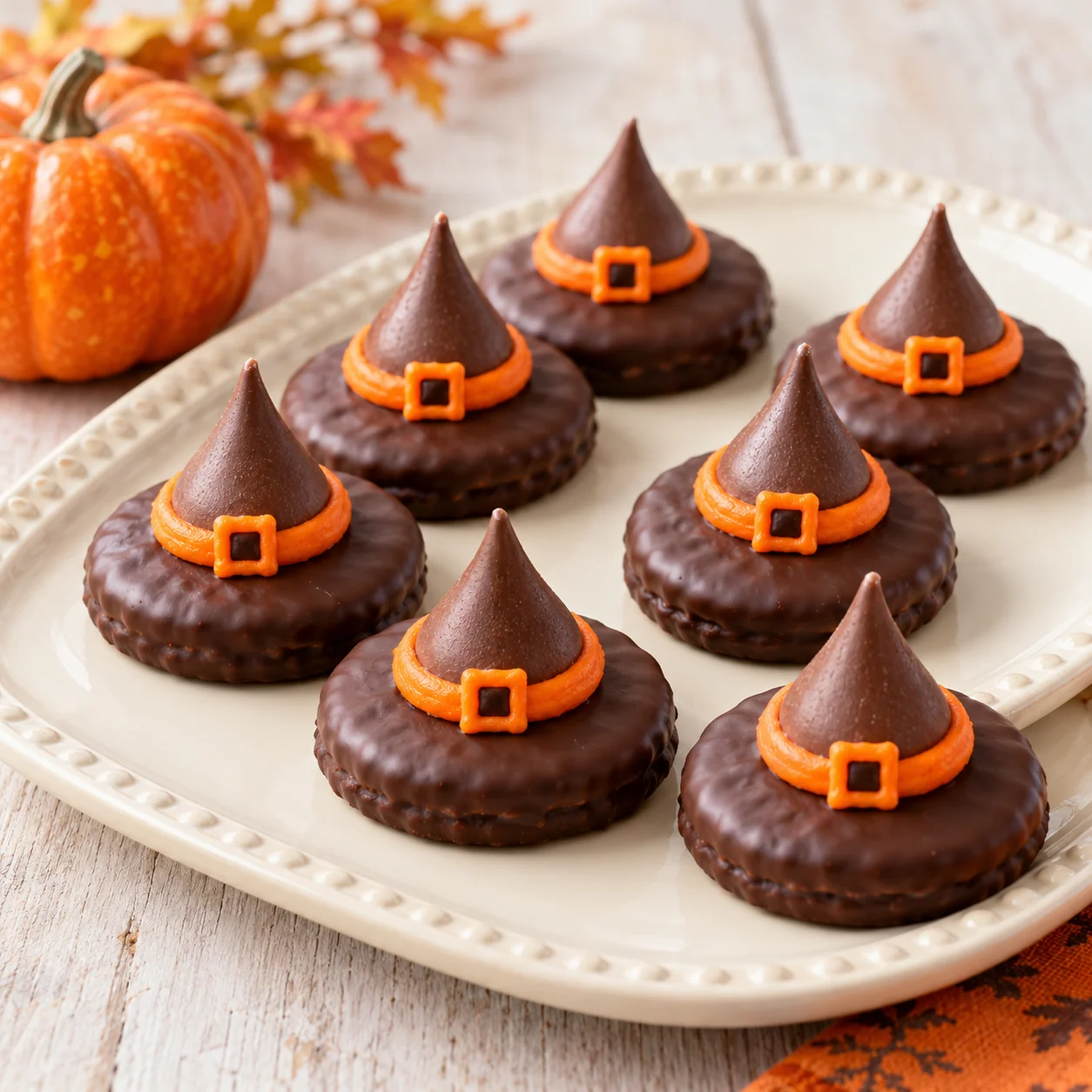 Witch Hat Cookies: finished dish ready to serve.