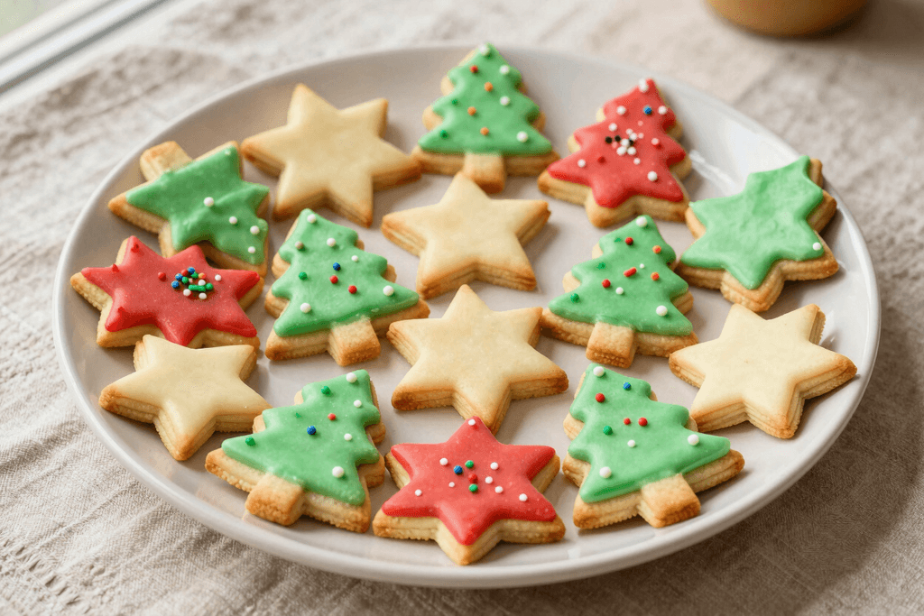 Frosted Christmas Sugar Cookies: Soft, Buttery & Easy